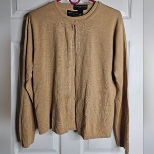 Women's August Silk 2 Piece Cardigan Set 100% Silk Size XL